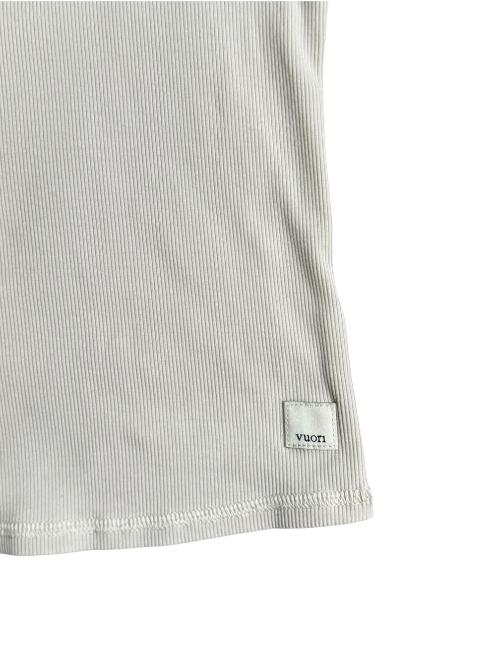 Vuori Ribbed Mock Neck Short Sleeve Top Cream Size Small - Picture 4 of 9